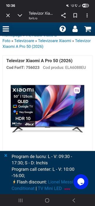 Plasmă Xiaomi diagonala 125