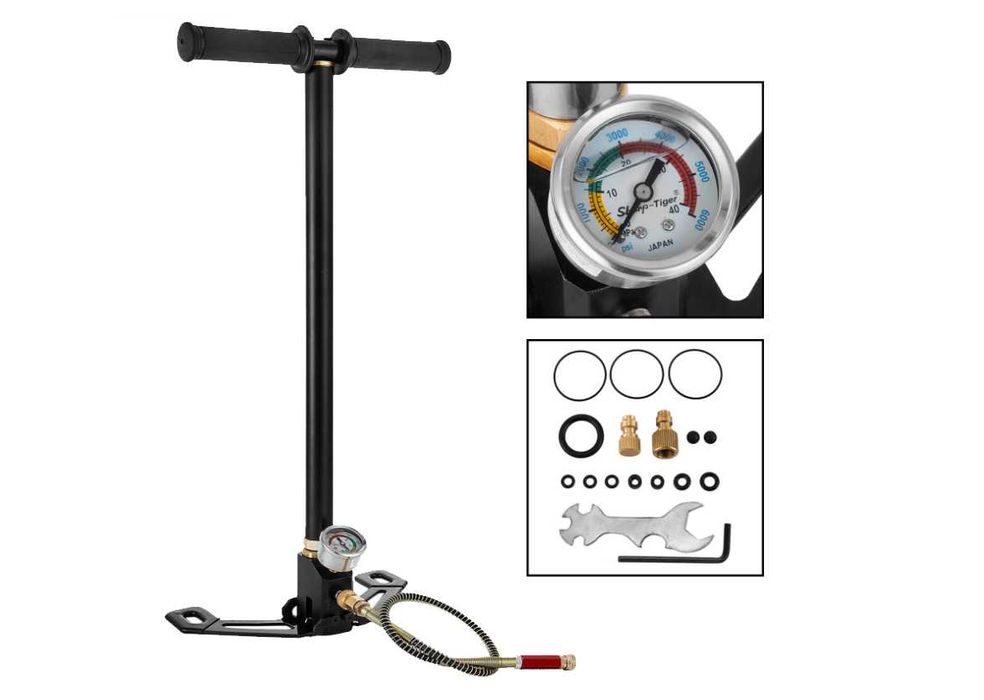 Pompa presiune PCP 200Bar Butelie Paintball Airsoft Scuba Diving