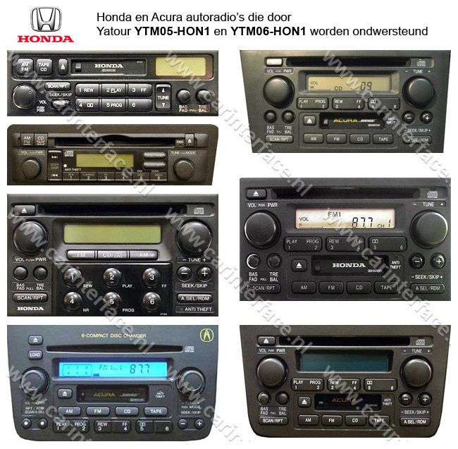 Промоция Yatour Honda / Acura (98-2003) - синя Букса!