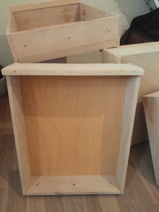 Чекмеджета без чела, от шперплат, дъна - ламиниран фазер, 4 броя