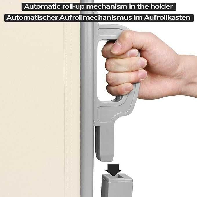 Jago® Прибиращ се параван за открито – 500 x 160 см