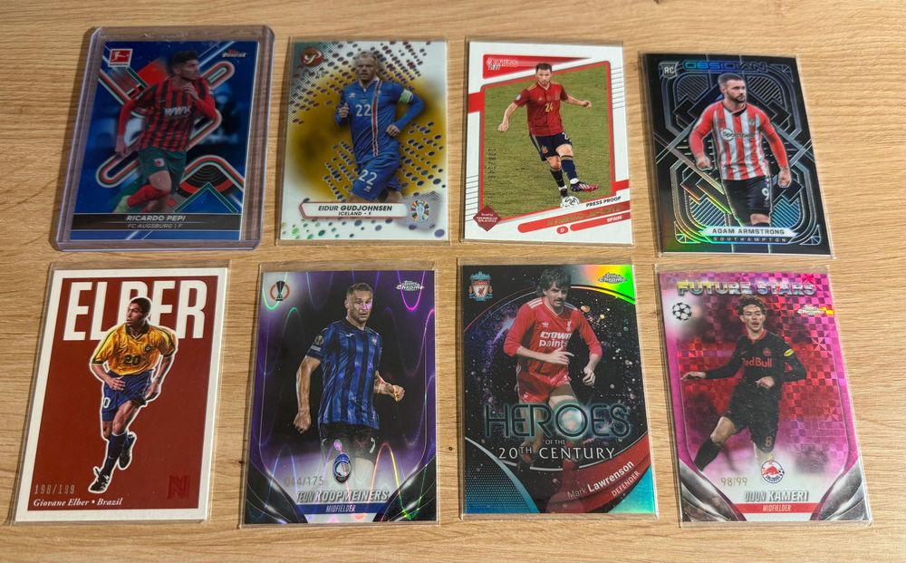 Lot cartonase fotbal Topps & Panini numerotate si gradate