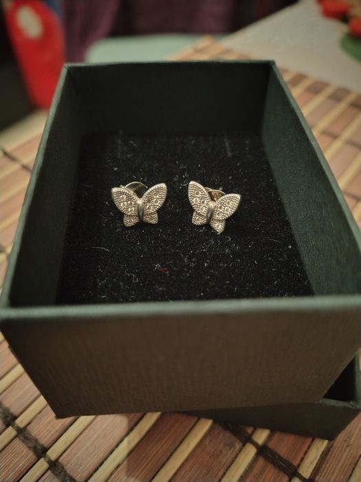 Cercei din argint - model fluture