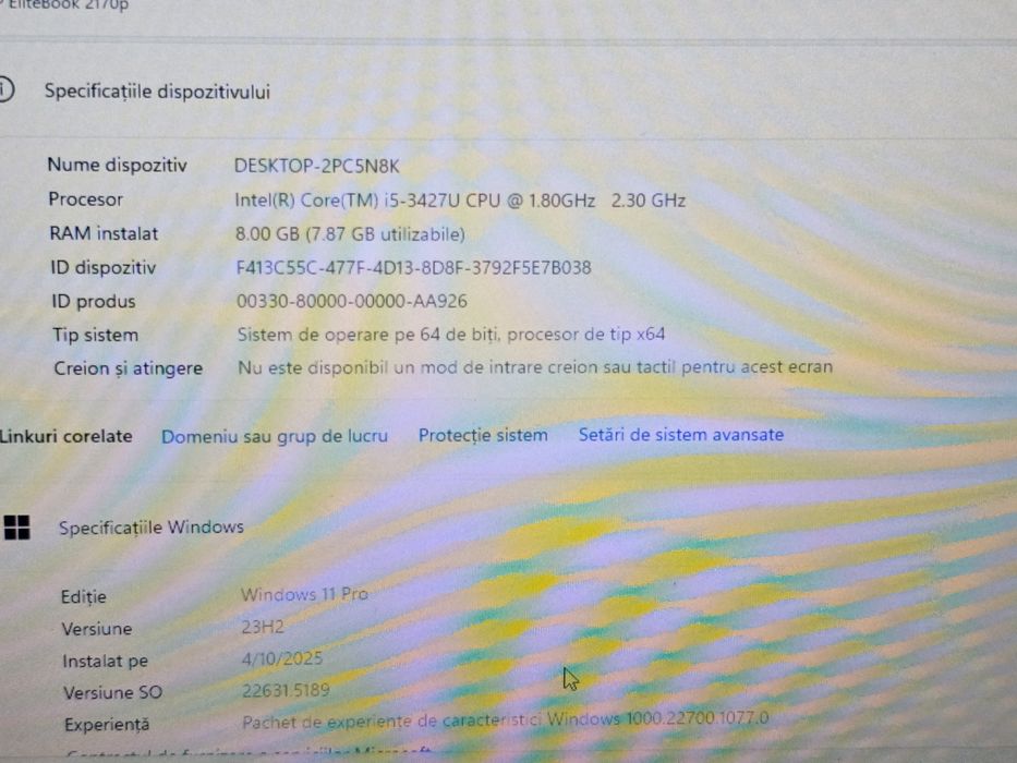 Laptop HP Elitebook 2170P