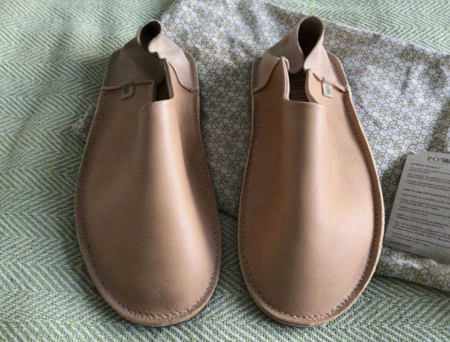 Унисекс Po-Zu меки кожени обувки-пантоф – размер 40-41