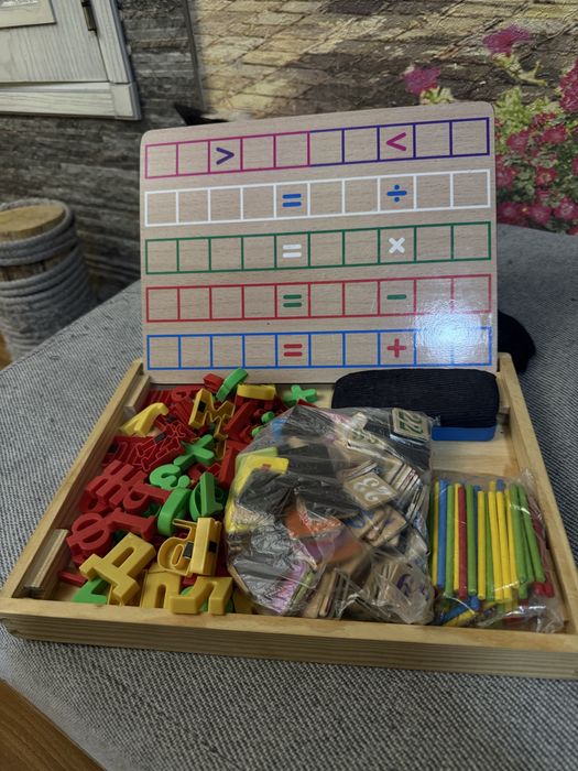 Детская доска для мела и магнитная