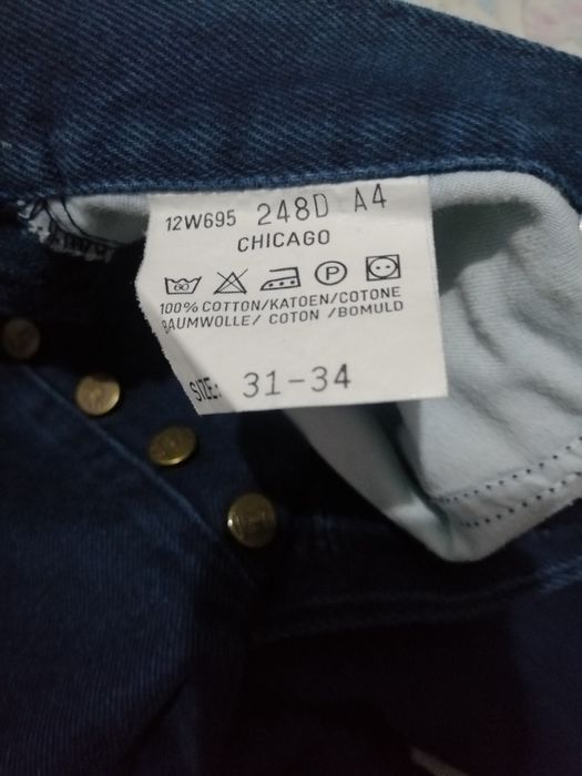 Blugi Lee albaștri bărbați mărimea 31×34.