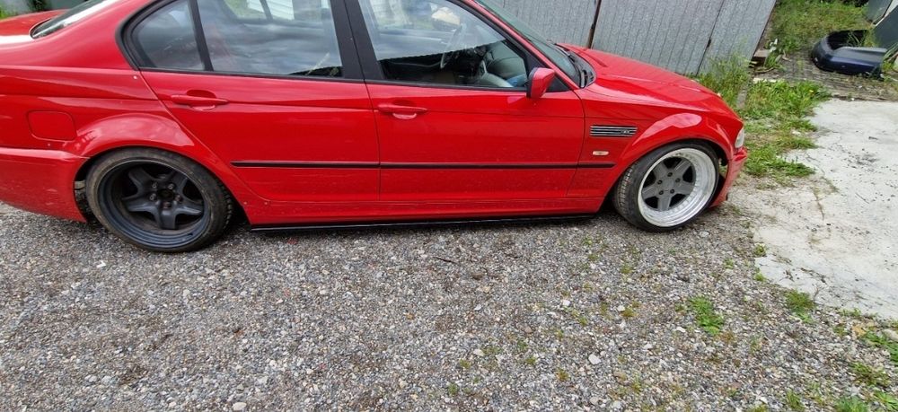 Extensii praguri prelungire praguri BMW Seria 3 E46 negru lucios