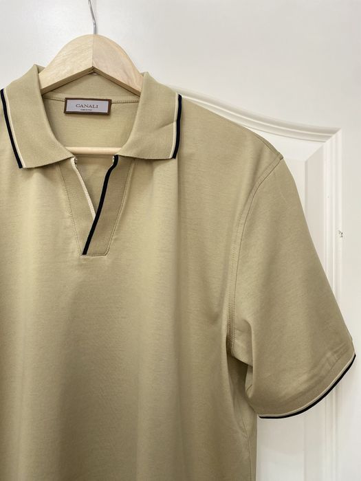 Tricou cu guler Canali | 100% Bumbac Mercerizat