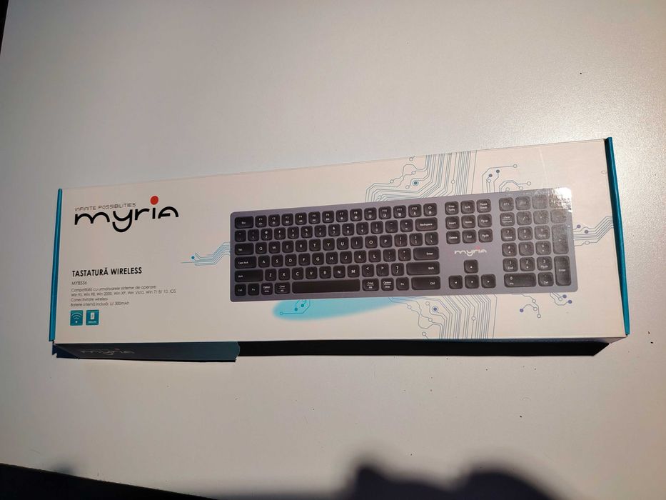 Tastatură Bluetooth Myria MY8536 – Wireless, Slim, Stare ca Nouă