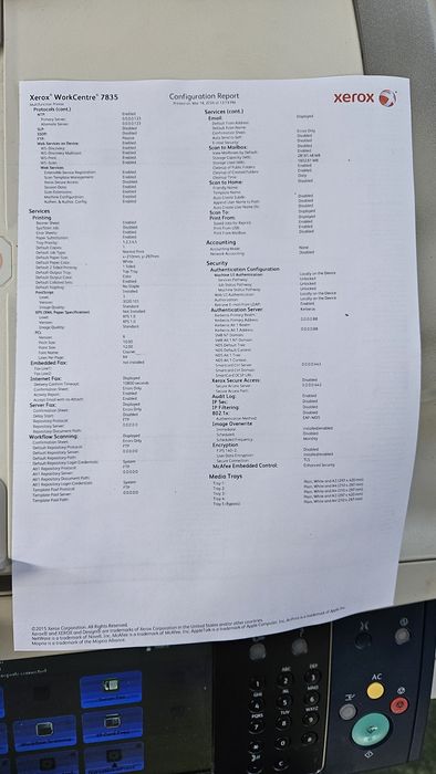 Пълноцветна многофункционална копирна машина Xerox WC7835