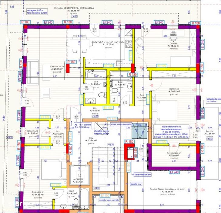 Penthouse, bloc nou, semifinisat, Iris