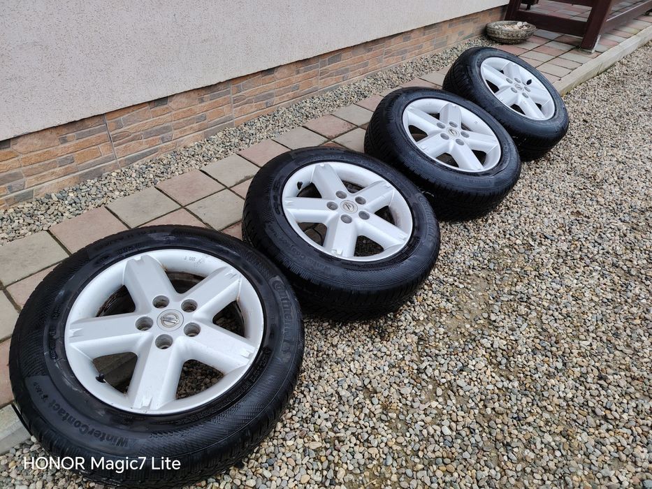 Jante aliaj R16 Nissan Qashqai Juke X-trail 5x114,3 + anvelope iarna