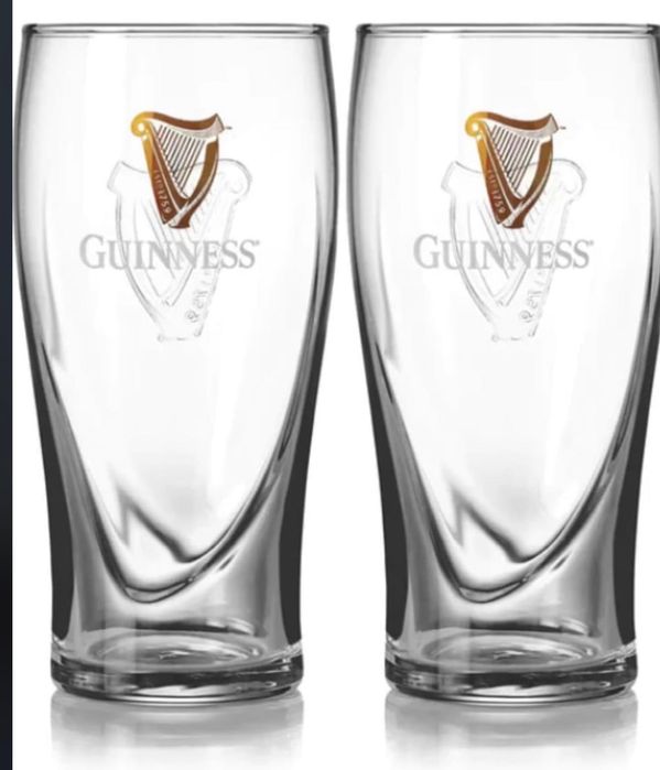 Guiness embossed Pint Glasses