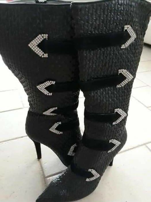 Cizme Sabres,piele impletita