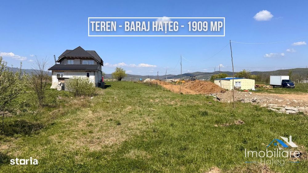 Teren intravilan – Hateg (zona baraj) | 1.909 mp | Front stradal 18 ml