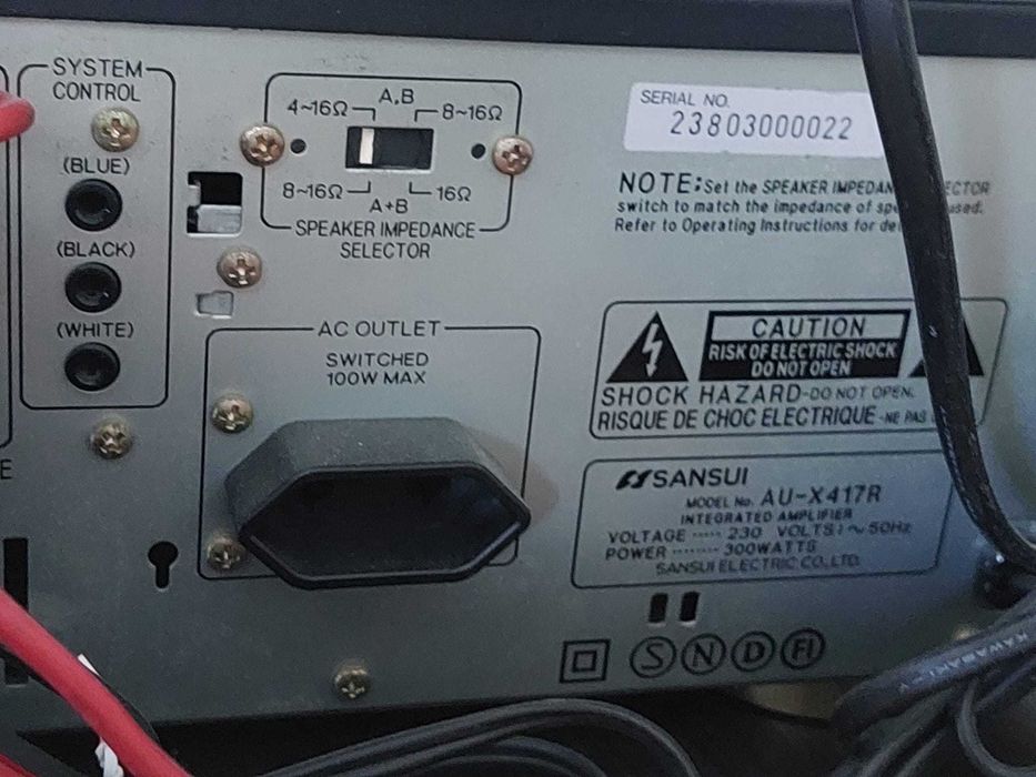 Amplificator Audio Sansui AU-X417R + Boxe Yamaha NS-50F