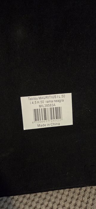 Tablou peste Mauritious placat cu argint,ot cunoscători,nou,nepusa pe