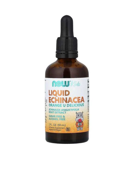 NOW Foods, Kids, жидкая эхинацея, апельсин, 59 мл
