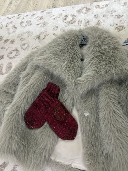 Zara экошуба и варежки