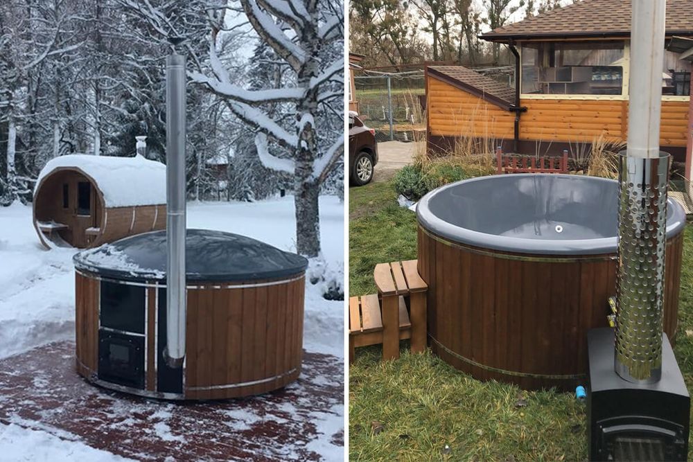 Ciubăr din fibră de sticlă. Jacuzzi