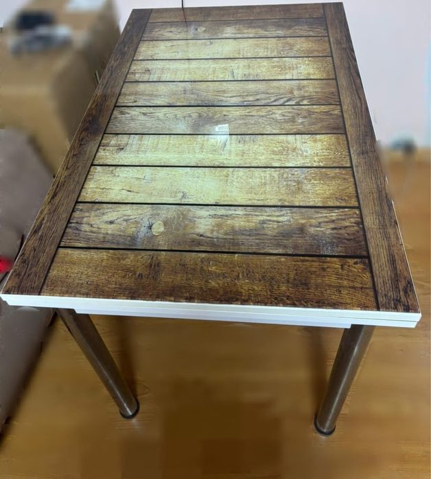 Masa bucatarie extensibila, sticla securizata