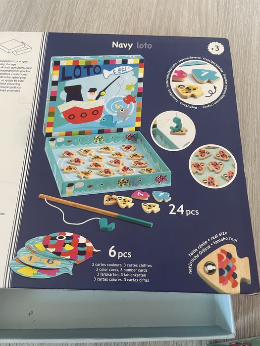 Детски игри -  Нов Дървен Часовник и почти ново лото Djeco