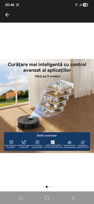 Aspirator robot Proscenic Q8 Max cu mop, Robot de aspirare