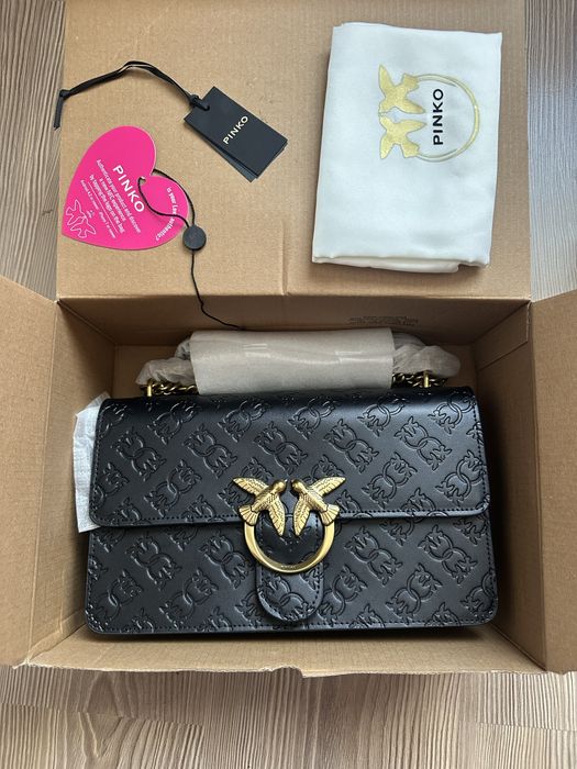 PINKO Love One Classic Dc – оригинална кожена чанта | НОВА | Код: 106