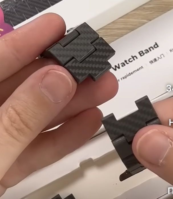 Карбоновый ремешок 20мм, 22мм