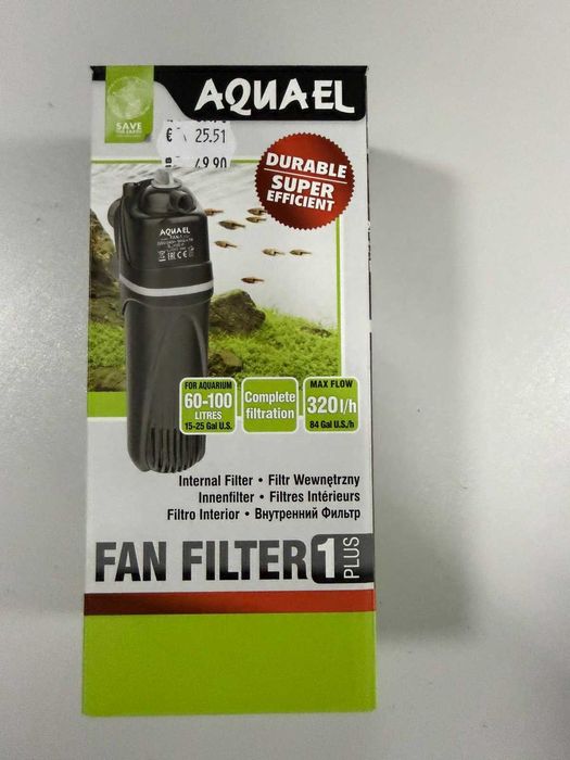 AQUAEL FAN 1 Plus  Вътрешен филтър за аквариуми до 100 литра
