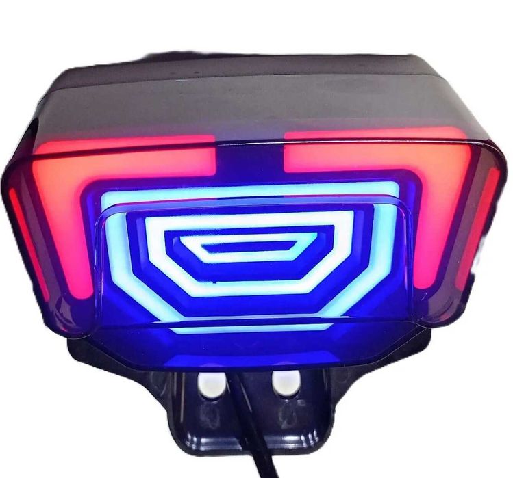 LED Стоп за мотор с вградени мигачи и стойка за номер-19345