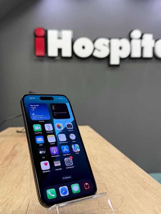 iPhone 16 Pro Max Black Titanium, 256 GB, 98% Baterie #8044