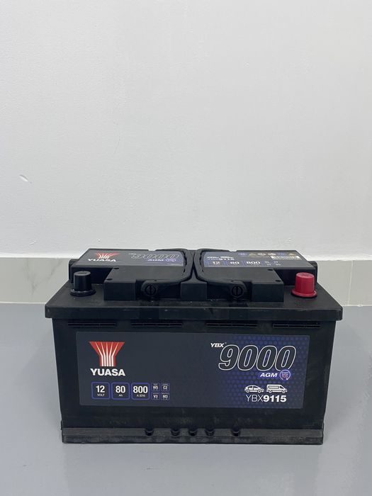 Продавам акумулатор YUASA 9000  YBX9115  AGM 80AH  800A R+
