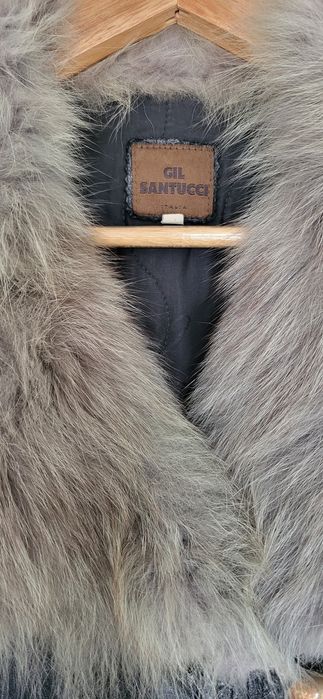 Кожено яке Gil Santucci,сребърна лисица S/M