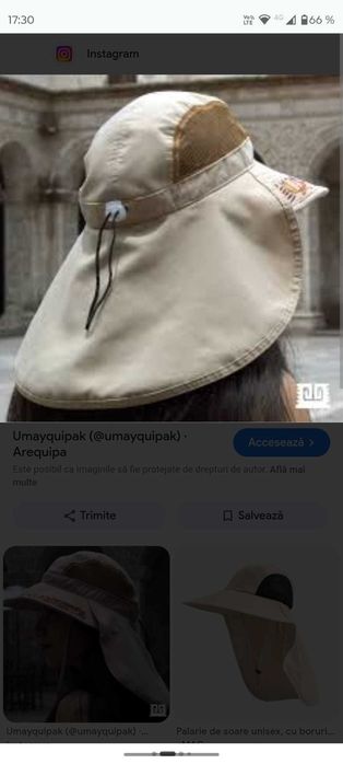 Vand 2 palarii drumetie cu protectie solara