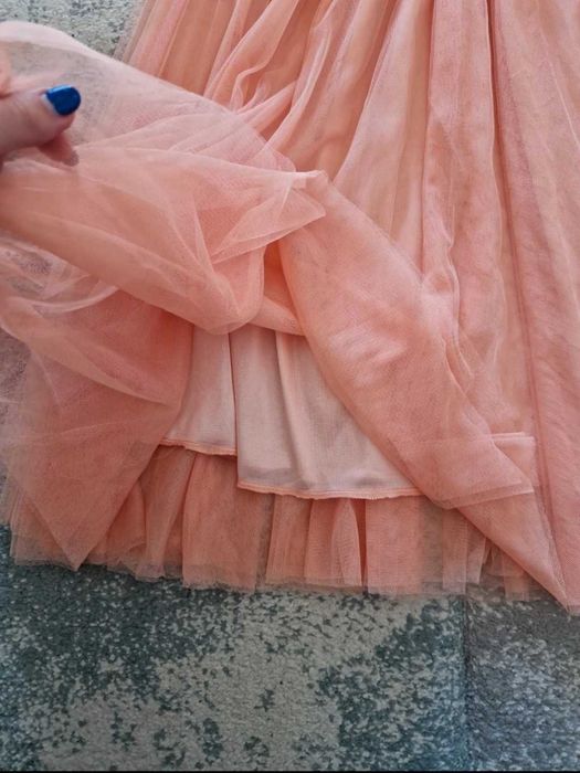 Fusta tulle corai marime M