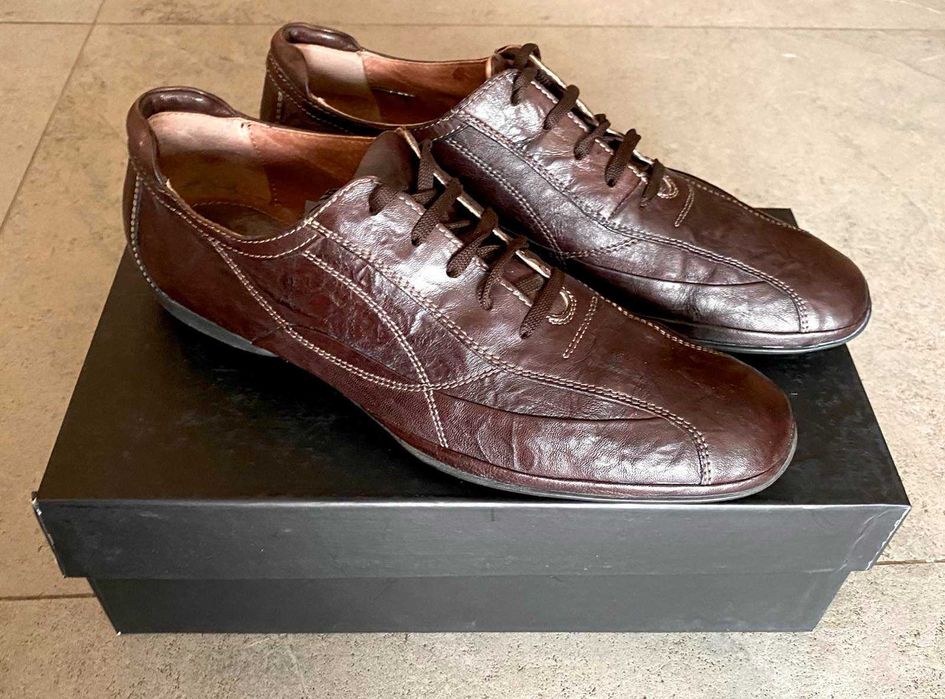 Мъжки обувки Bata, номер 44, тъмно кафяви, естествена кожа