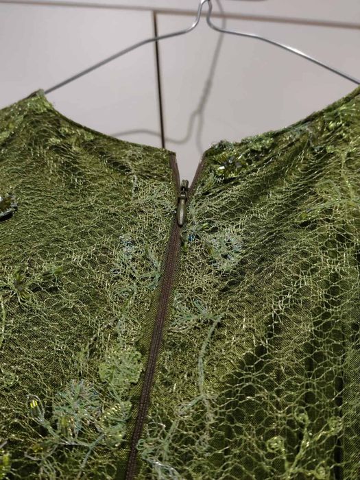 Абитуриентска / бална рокля и болеро в зелено