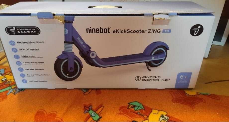Trotineta electrica ninebot zing e8 pentru copii copii 6-12 ani