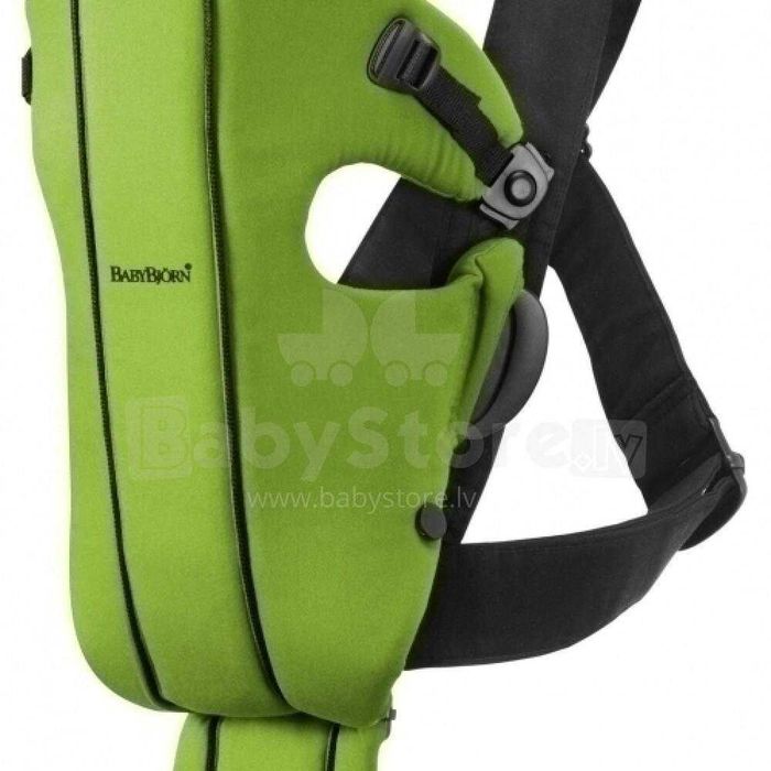 BabyBjörn Бебешка ергономична раница Mini, Cotton, green