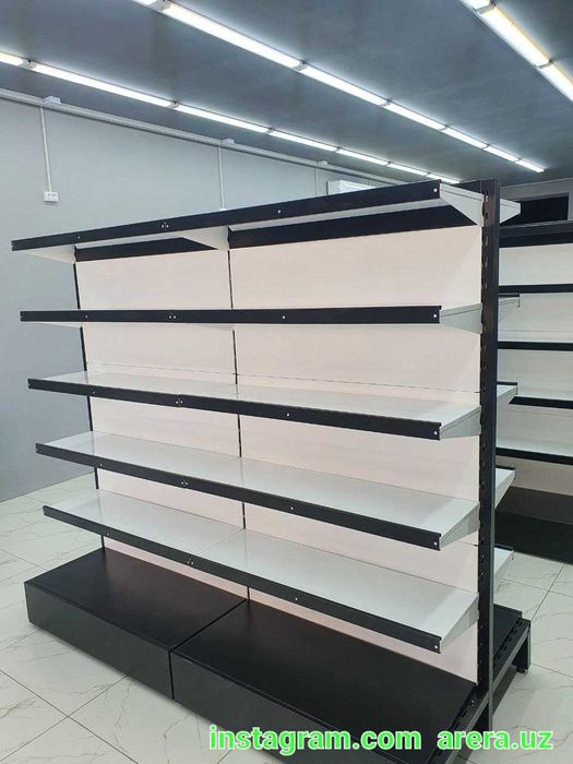 araera.uz  стеллаж в магазин для продуктов из металла savdo stelaji
