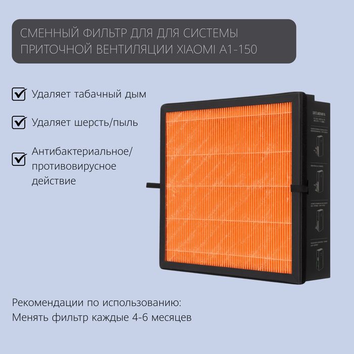 Xiaomi A1-150 HEPA 12 Антибактериальный фильтр