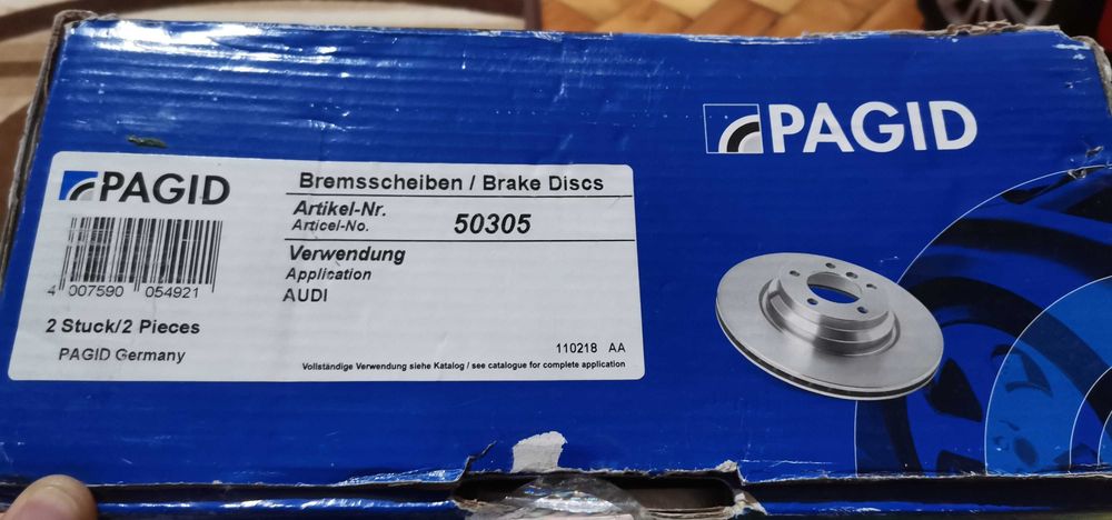 Задни спирачни дискове PAGID- AUDI A6
