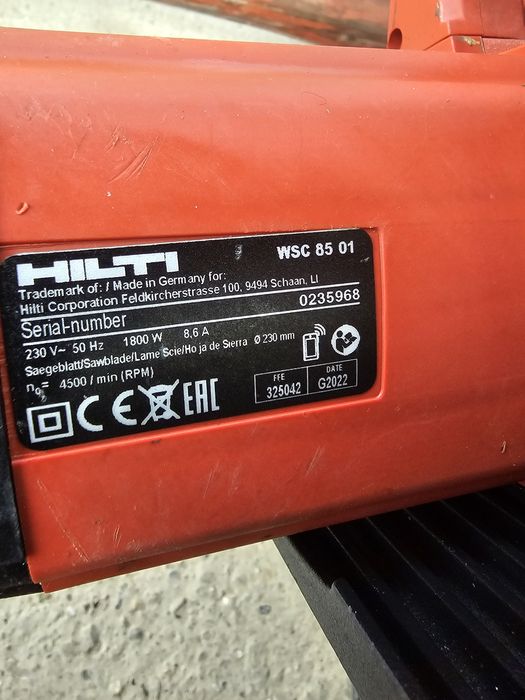 Fierăstrău Circular HILTI WSC 85