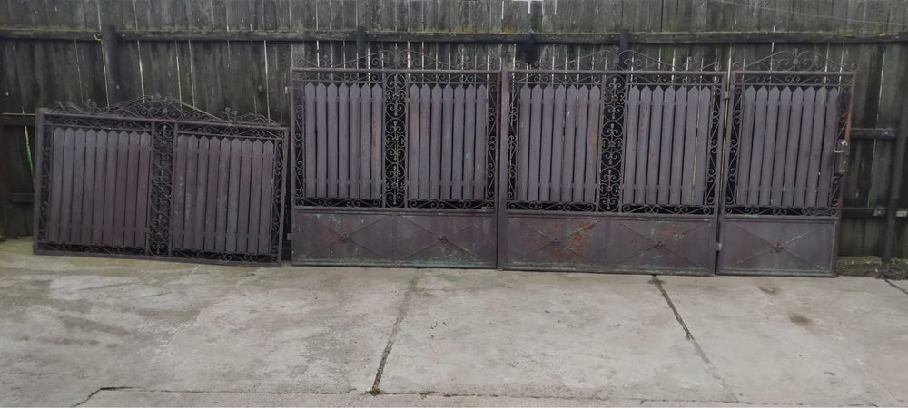 Poartă metalică cu porți mari + poartă mică