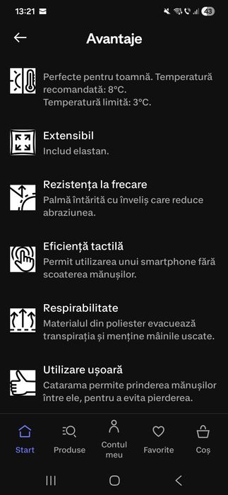 Mănuși trekking Simond ( Decathlon)