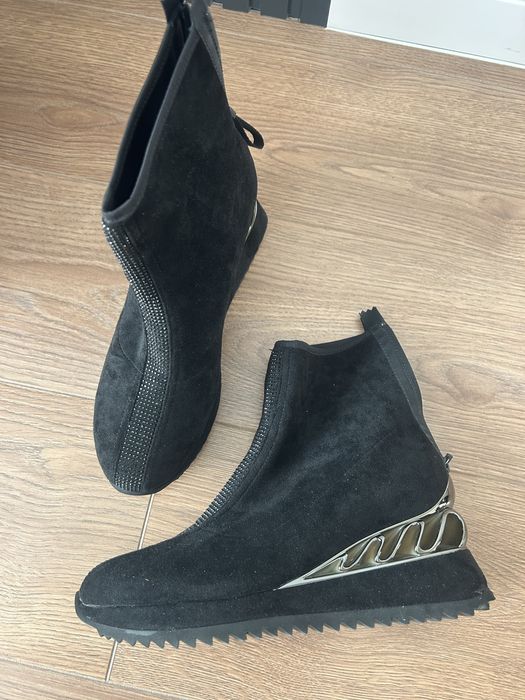 Дамски боти Онли естествен велур