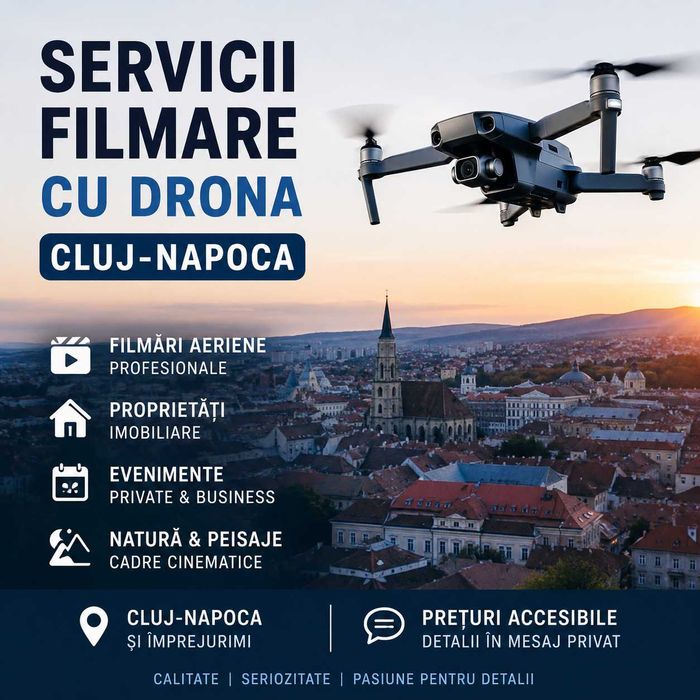 Filmare cu drona în Cluj – filmări și fotografii aeriene