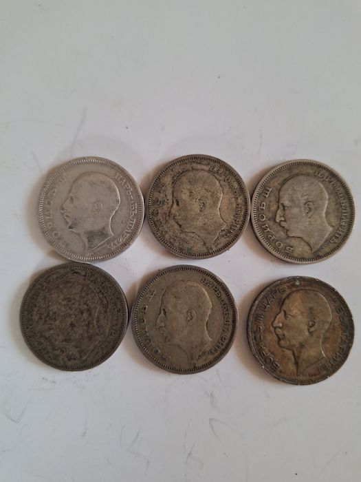 Сребърни монети 50лева- 6 броя